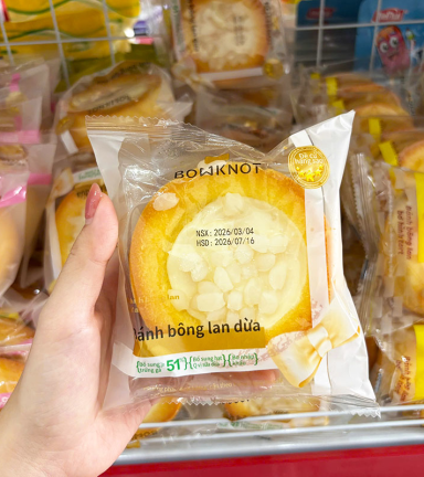 1 Bánh Bông Lan BOWKNOT Dừa Hình Tart - 6973818471116