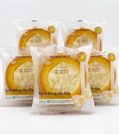 Combo 5 Bánh Bông Lan BOWKNOT Dừa Hình Tart - 6973818471116CB5