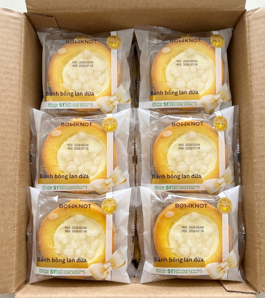 1 Thùng Bánh Bông Lan BOWKNOT Dừa Hình Tart - Thùng 24 Cái - 6973818471116THUNG