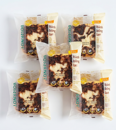 Combo 5 Cái Bánh Bông Lan BOWKNOT Vị Chà Bông Socola - 6973818470591CB5