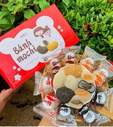 Combo 10 Bánh Mochi Đài Loan Vị Mè Gừng 2 Cô Gái 4 Vị Thơm Ngon - BMOCHI02