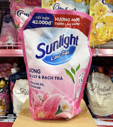 Nước Lau Sàn Túi SUNLIGHT Hương Hoa Lily & Bạch Trà 3.6kg - 8934868158660