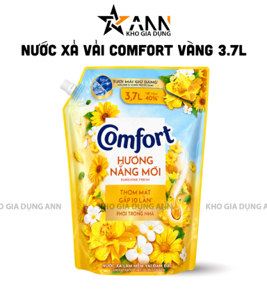 Nước Xả Vải COMFORT Hương Nắng Mới Phơi Trong Nhà 3,7 Lít - Túi Vàng - 8934868165934