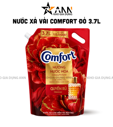 Nước Xả Vải COMFORT Hương Nước Hoa Quyến Rũ 3,7 Lít - Túi Đỏ - 8934868172901
