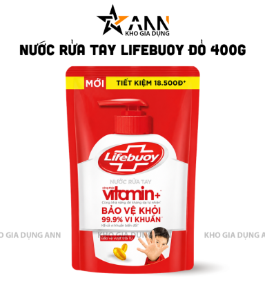 Nước Rửa Tay LIFEBUOY Bảo Vệ Vượt Trội Túi 400g - Túi Đỏ - 8934868171041