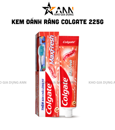 Kem Đánh Răng Colgate Maxfresh Hương Đào Mát Lạnh 225g + Bàn Chải Lông Mềm - 8850006946121