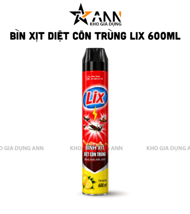 Xịt Côn Trùng LIX Hương Chanh Chai Đỏ 600ML - 8934669242315