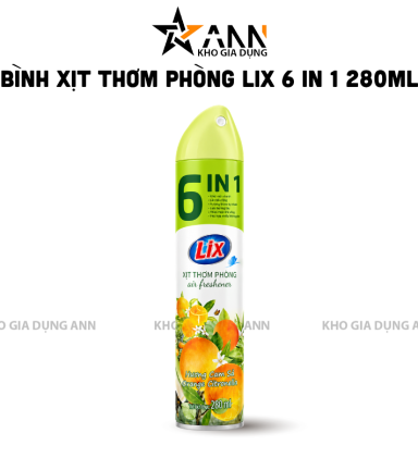 Xịt Thơm Phòng LIX 6 IN 1 Hương Cam Sả 280ml - 8934669242308