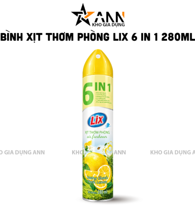 Xịt Thơm Phòng LIX 6 IN 1 Hương Chanh 280ml - 8934669242278