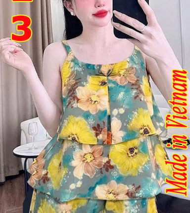 Đồ bộ 2 dây quần đùi chất mango HK-8083 - DBOR0224