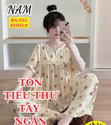 Đồ bộ nữ tay ngắn quần dài vải tole BN-8305 - DBOR0226