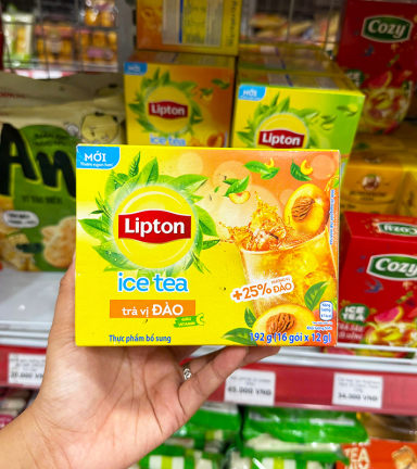 Trà Lipton Ice Tea Trà Vị Đào Thơm Ngon 192g (16 Gói x 12g) - 8720608618279