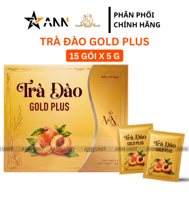 Trà Đào Gold Plus Đông Anh Hộp 15 Gói x 5g - TDDA