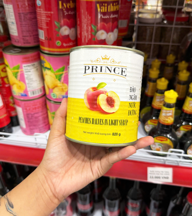 Đào Ngâm Nước Đường Prince 820g - 8938509517304
