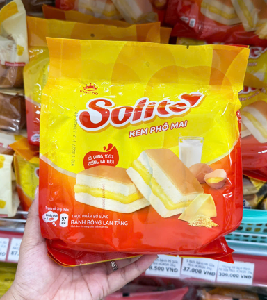 Bánh Bông Lan Tầng Kem Phô Mai Solite 115g (5 Gói x 23g) - 8934680047470