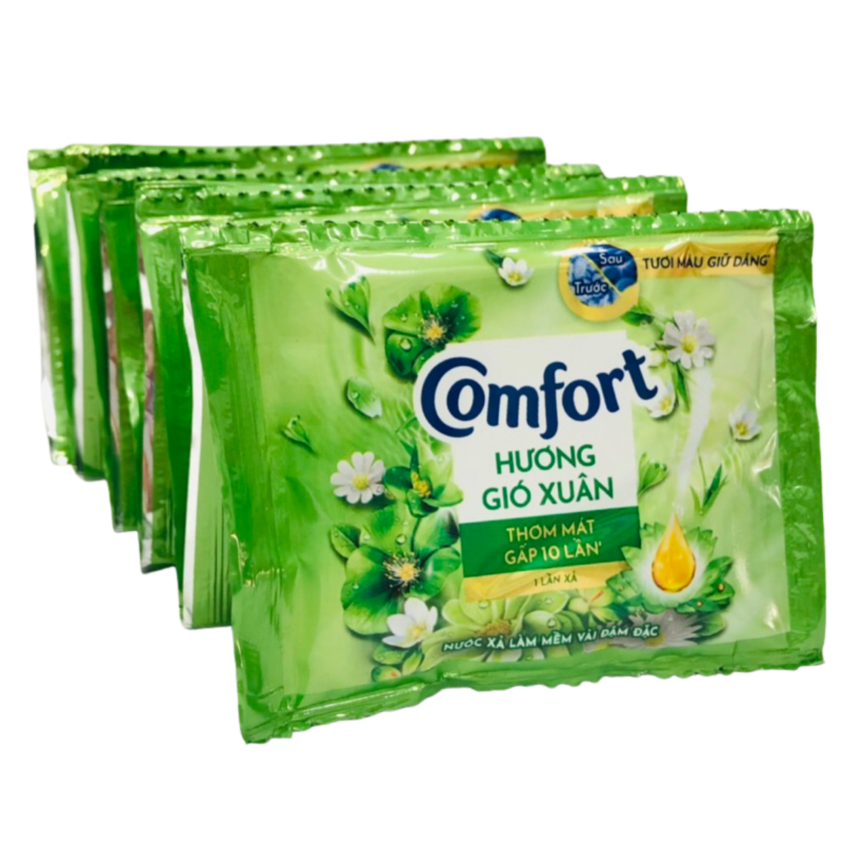 Dây 12 Gói Nước Xả Vải Comfort Hương Gió Xuân Thơm Mát 18ml/Gói - Màu Xanh Lá 2 Dây 12 Gói Nước Xả Vải Comfort Hương Gió Xuân Thơm Mát 18ml/Gói - Màu Xanh Lá