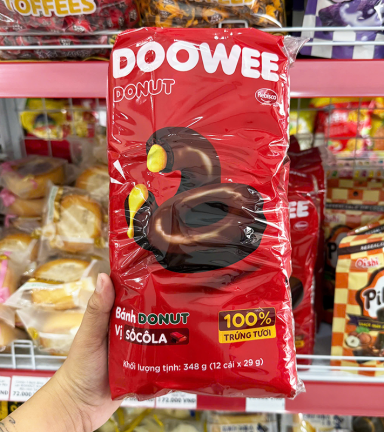 Bánh Donut Dowee Vị Socola Gói 12 Cái 348g - 8935235300446