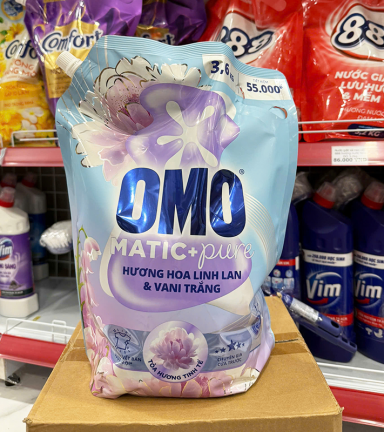 Nước Giặt OMO Matic Cửa Trước Hương Hoa Linh Lan & Vani Trắng 3.6kg - 8934868502722