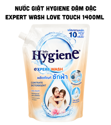 Nước Giặt Hygiene Đậm Đặc Expert Wash Love Touch 1400ml - Túi Màu Kem - 8850092254711