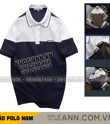 Áo Thun Polo Nam - Áo Thun Nam Cổ Bẻ Phối 2 Có Logo Trước Ngực Big Size - CS305