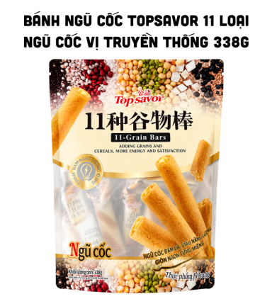Bánh Ngũ Cốc Topsavor 11 Loại Ngũ Cốc Vị Truyền Thống 338g - 9588552348722