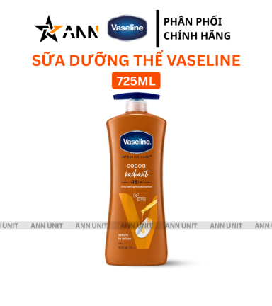 Sữa Dưỡng Thể Vaseline Intensive Care Cocoa Radiant Màu Nâu 725ml Phiên Bản Mới - Hàng Xách Tay - 8901030912986MOI