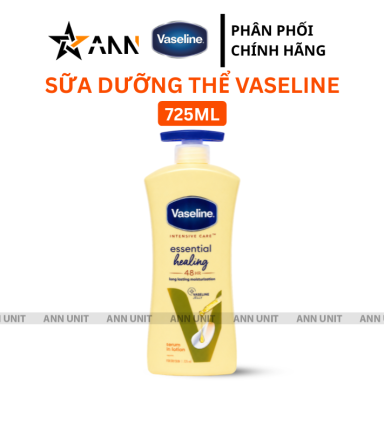 Sữa Dưỡng Thể Vaseline Intensive Care Essential Healing Màu Vàng 725ml Phiên Bản Mới - Hàng Xách Tay - 8901030912955MOI