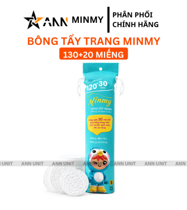 Bông Tẩy Trang Minmy Xanh 130 + 20 Miếng - 8936240300018