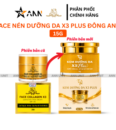 Kem Face Nén Collagen X3 Plus Đông Anh 15g Phiên Bản Mới - FACENGAYX3BPMOI
