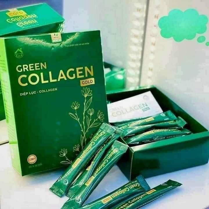 Diệp lục Collagen Green Gold giúp da đẹp căng bóng chống lão hoá tăng cường đề kháng sức khoẻ