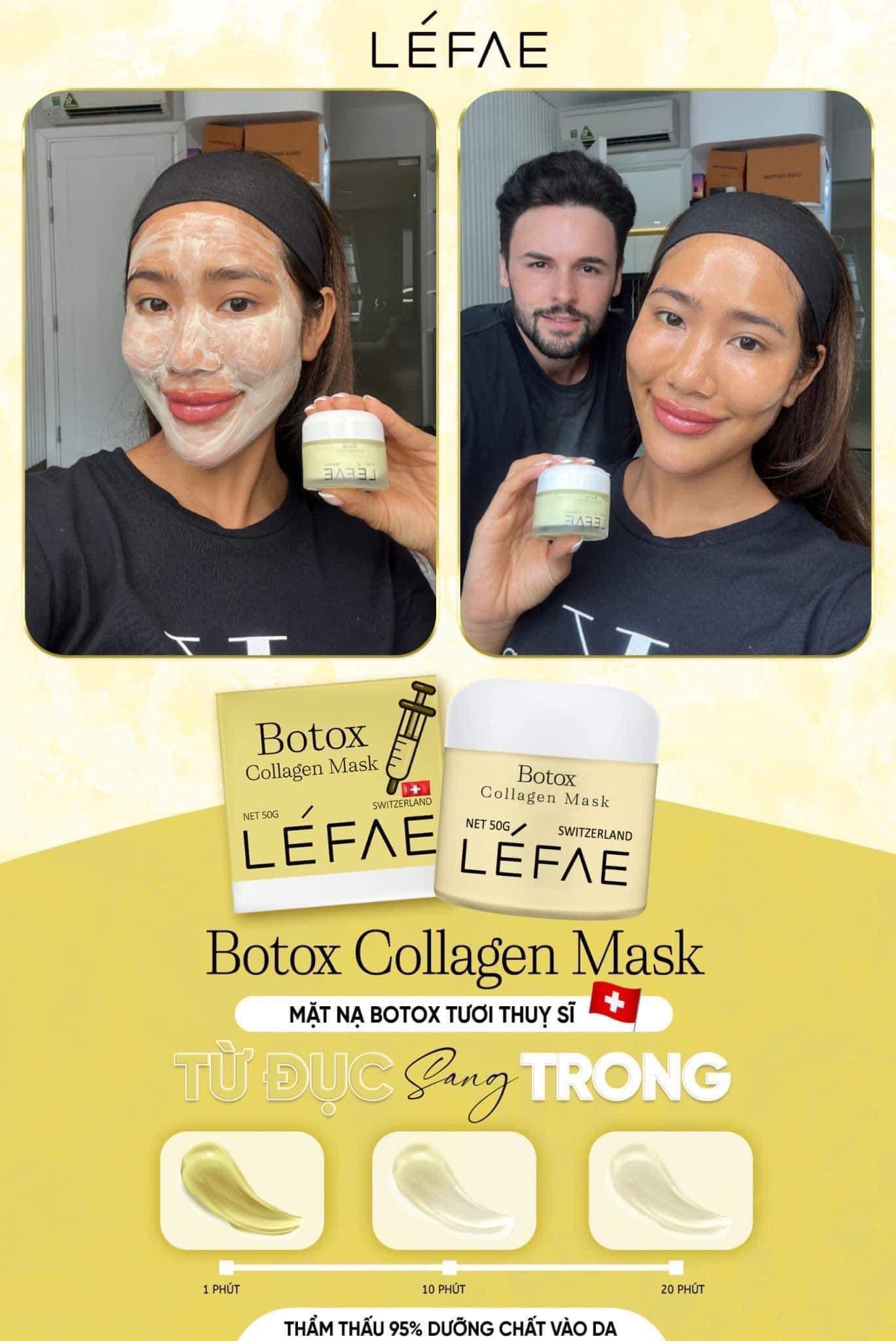 Mặt Nạ Botox Tươi Thụy Sĩ Trẻ Hóa Căng Bóng Da Boxtox Collagen Mask