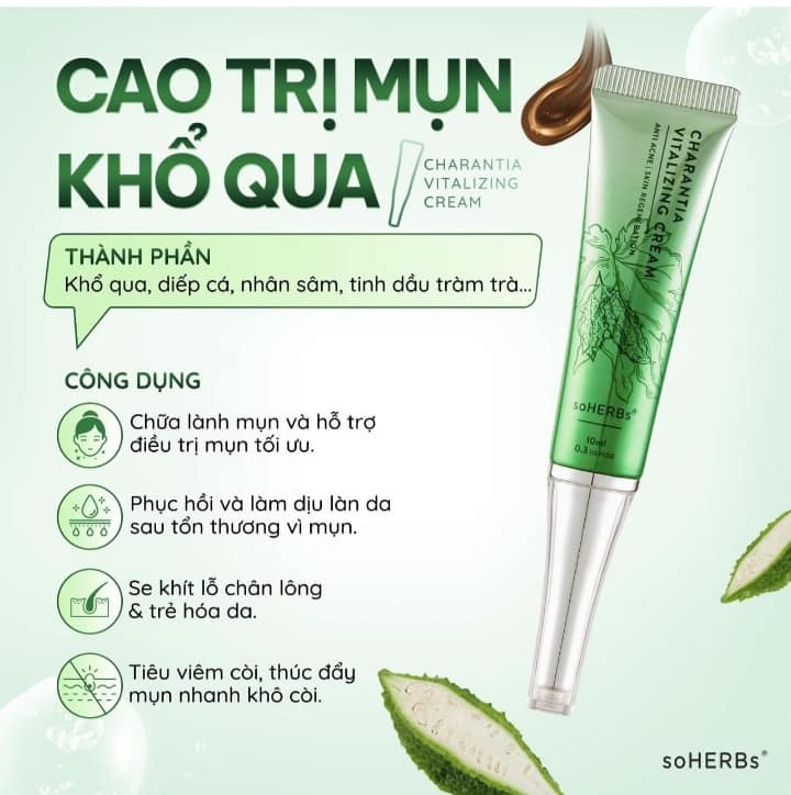 Cao Khổ Qua Giảm Mụn Soherbs  Sản phẩm Mụn Best Seller Soherbs nhà  hót top top