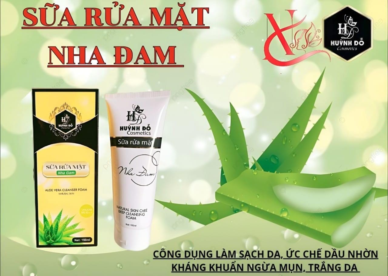 Sữa Rửa Mặt Nha Đam Huỳnh Đỗ thức tỉnh làn da