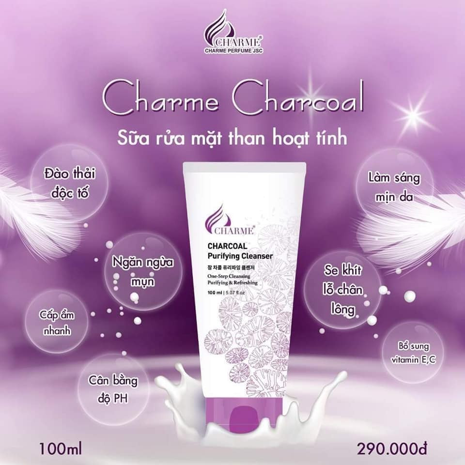 Sữa Rửa Mặt Charme Charcoal Than Hoạt Tính