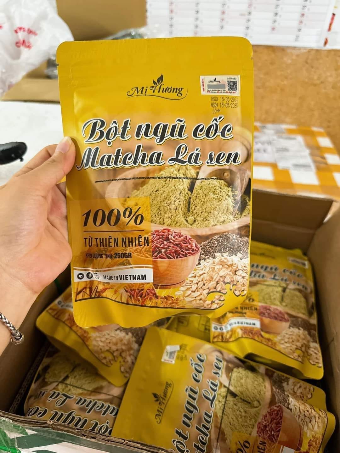 Bột Ngũ Cốc Matcha Lá Sen Giảm Mỡ Bụng Mị Hương giảm mỡ rất hiệu quả