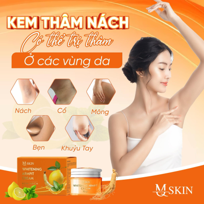 Combo Kem Tẩy Lông + Kem Thâm Nách MQ Skin Sâm Chanh Mật chính hãng