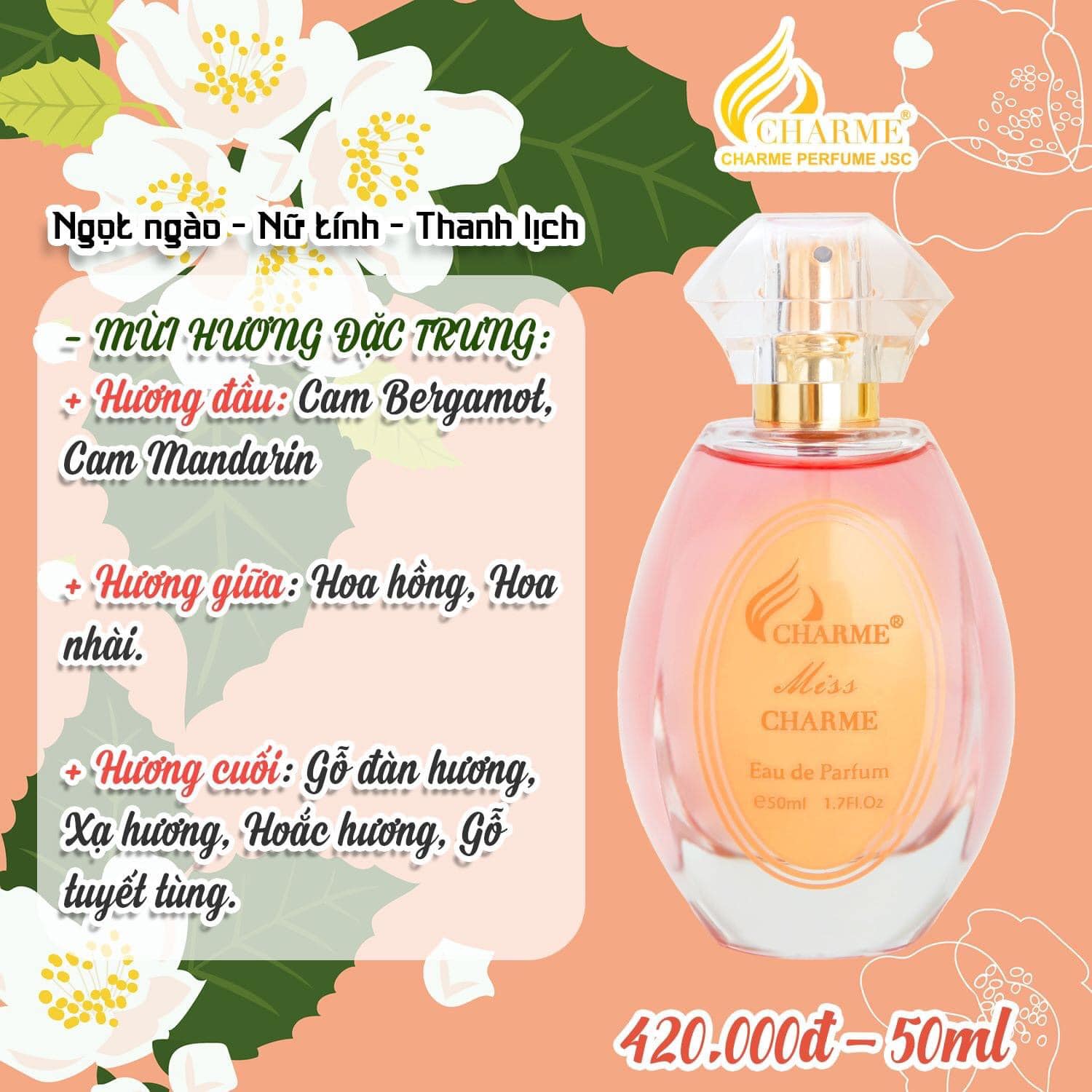 Yêu đậm sâu thơm lâu là sẽ nhớ nước hoa Charme Miss Charme