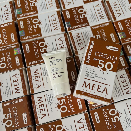 kem chống nắng nâng tôn Meea  Organic