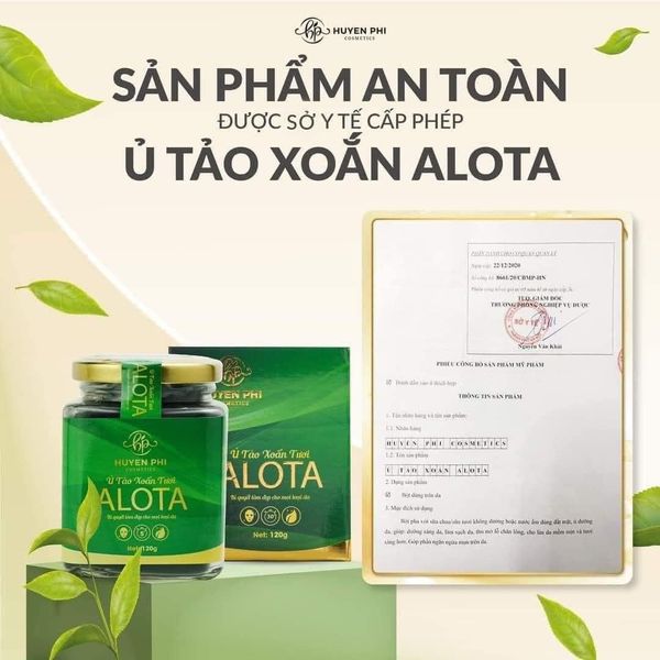 Mặt Nạ Ủ Tảo Xoắn Tươi Huyền Phi ALOTA