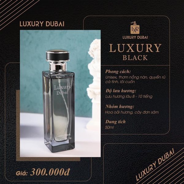 Nước Hoa Luxury Dubai Luxury Black Màu Đen 50ml