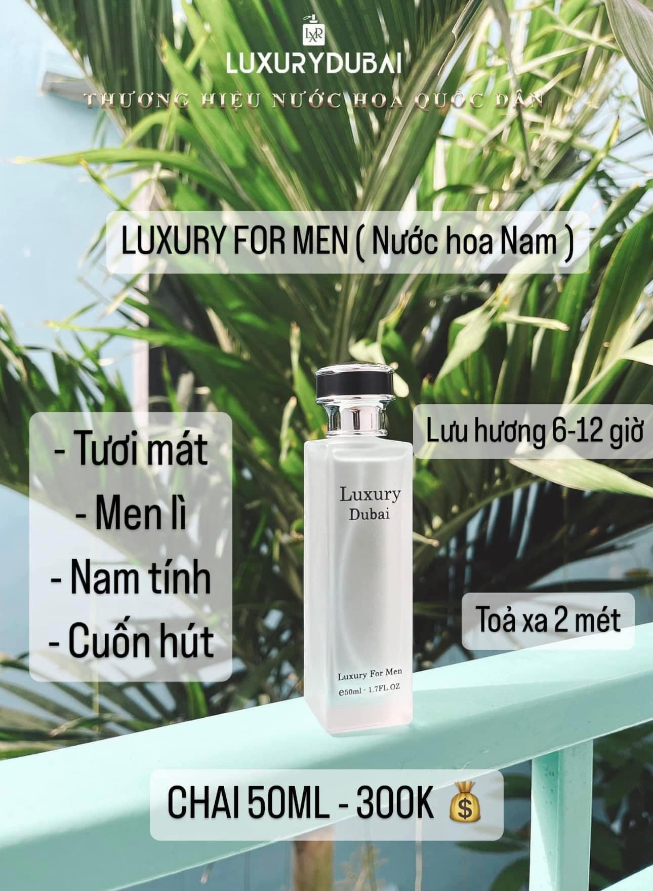 Nước Hoa Luxury Dubai Luxury For Men Màu Trắng Mùi Nam 50ml