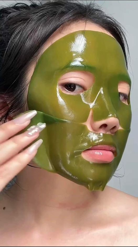 Mặt Nạ Thạch Collagen Meea Organic Màu Xanh Ngãi Cứu Mugwort Mask