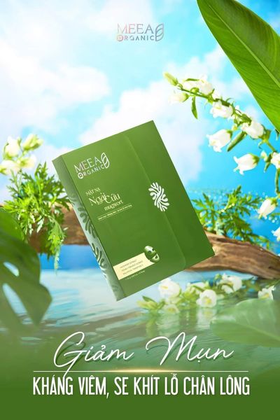 Mặt Nạ Thạch Collagen Meea Organic Màu Xanh Ngãi Cứu Mugwort Mask