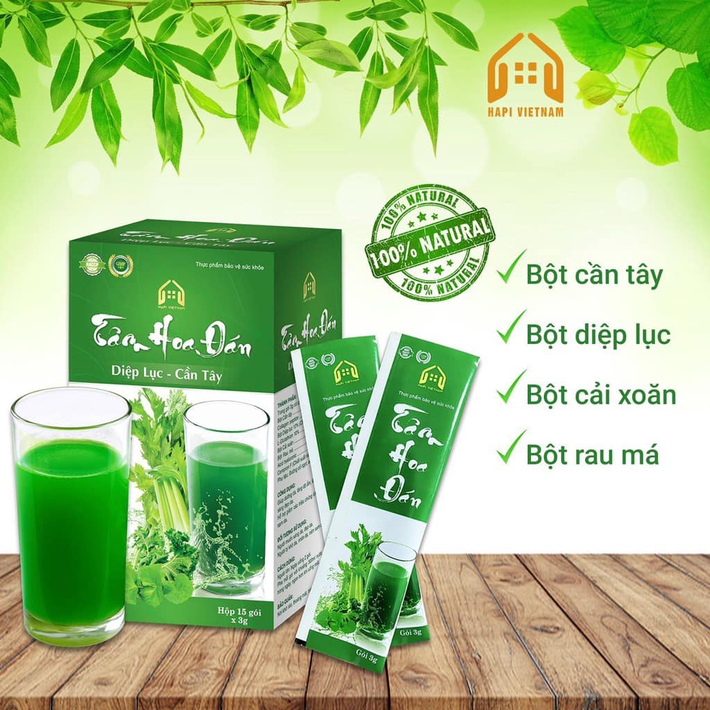 Diệp lục cần tây Tâm Hoa Đán mang đến nhiều công dụng vượt trội