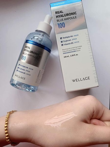 Tinh Chất Dưỡng Ẩm, Căng Mọng Phục Hồi Săn Chắc Da Wellage Real Hyaluronic Blue Ampoule 100 75ml