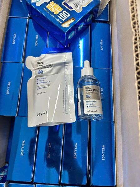 Tinh Chất Dưỡng Ẩm, Căng Mọng Phục Hồi Săn Chắc Da Wellage Real Hyaluronic Blue Ampoule 100 75ml