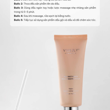 Muối tẩy tế bào chết cho da đầu màu vàng Vi Jully Cosmetic