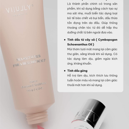 Muối tẩy tế bào chết cho da đầu màu vàng Vi Jully Cosmetic