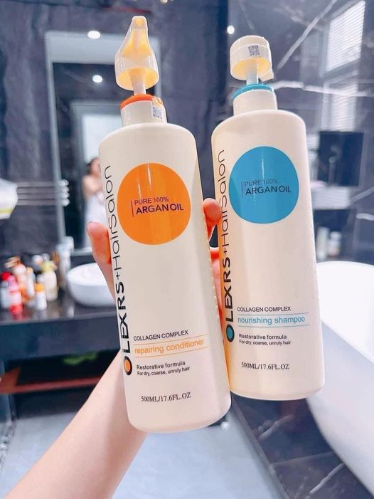 Combo Dầu Gội Xả Olexrs Hair Salon Argan Oil 500ml