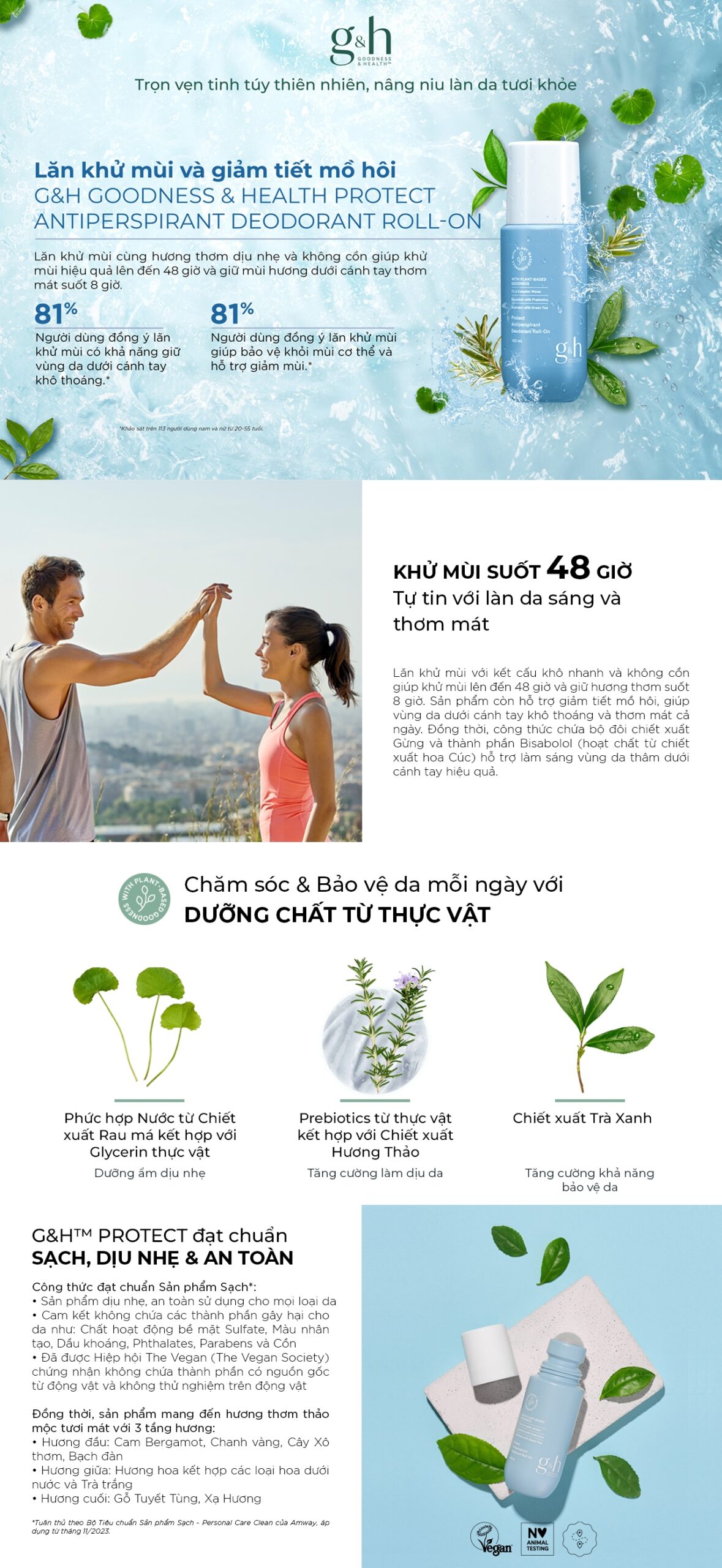 Lăn Khử Mùi Amway G&H Goodness Health Phiên Bản Mới